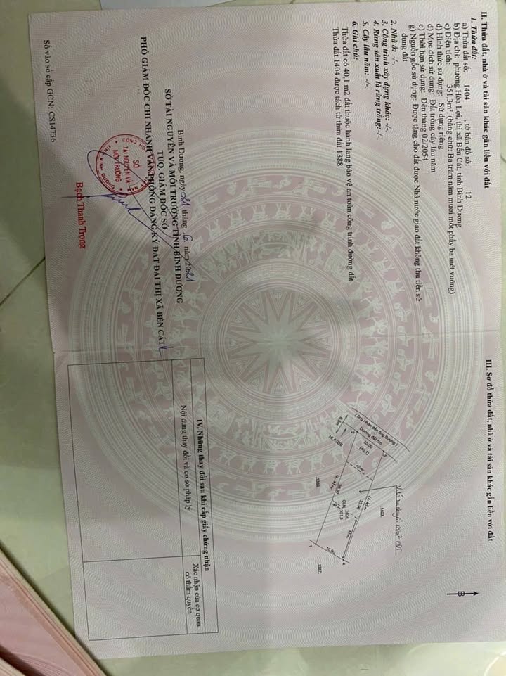 Đất thổ cư Hòa Lợi Bến Cát 360m² giá 3 tỷ - Cơ hội đầu tư hấp dẫn!