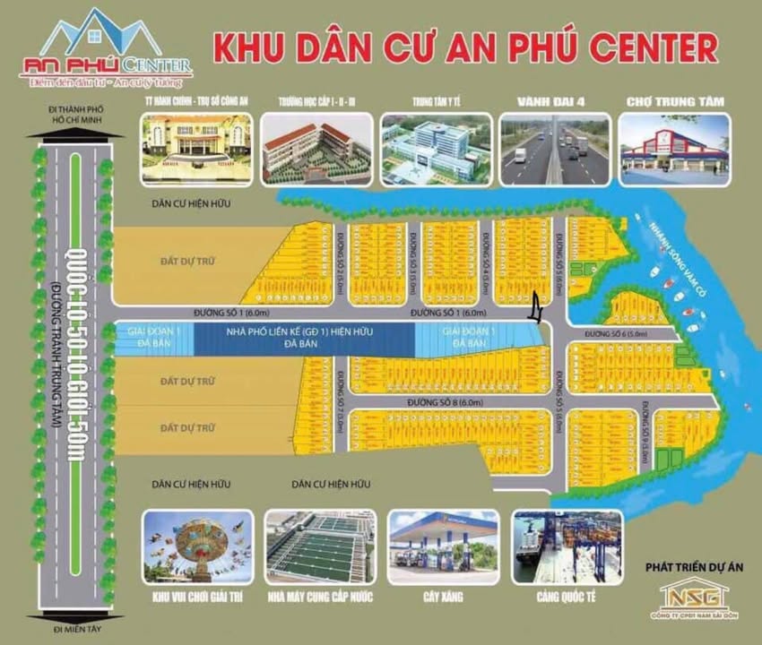 Đất thổ cư Tân Lân, Cần Đước 134m² giá chỉ 1.45 tỷ - Nền đẹp hai mặt tiền đường!