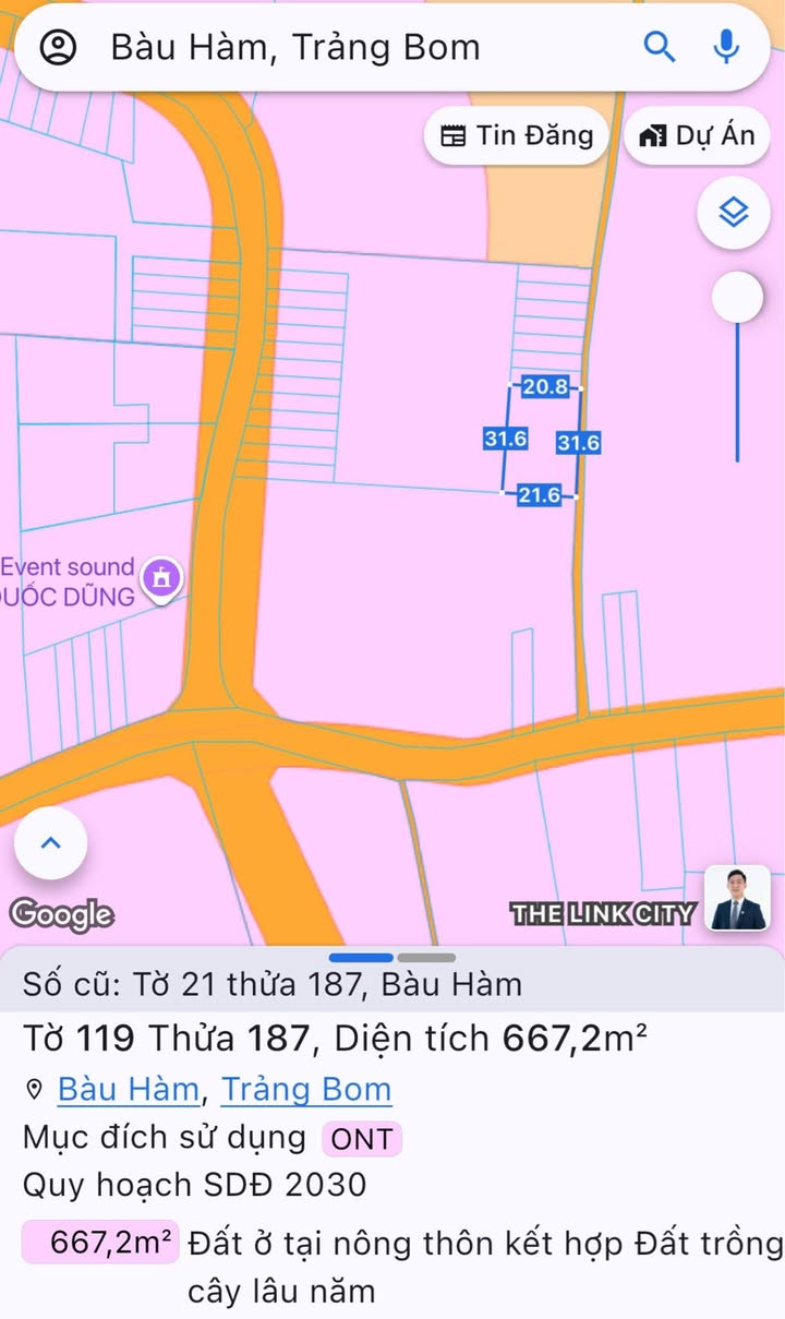 Đất nền Bàu Hàm Trảng Bom 651m² giá 3.3 tỷ - Sổ đỏ chính chủ, đầy đủ thổ cư!