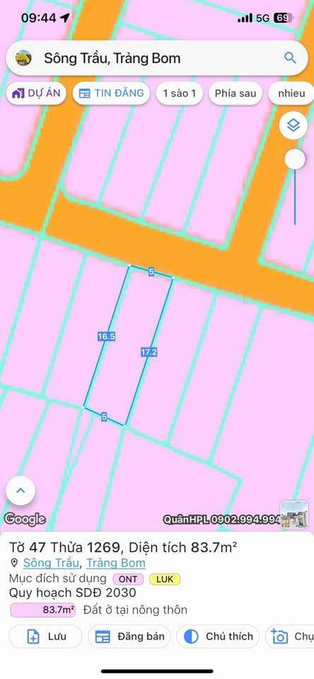 Đất nền Sông Trầu, Trảng Bom 80m² chỉ 1 tỷ - Sổ đỏ chính chủ!