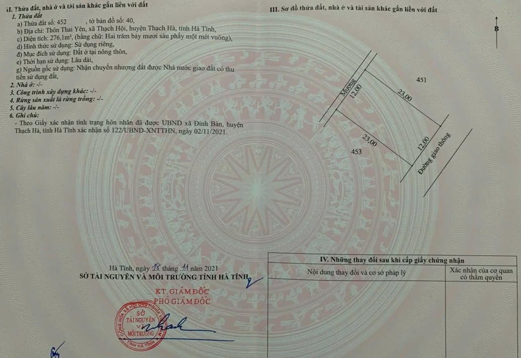 Đất nền Đồng Tiến, Nghi Xuân 276m² - Pháp lý rõ ràng, hướng Đông