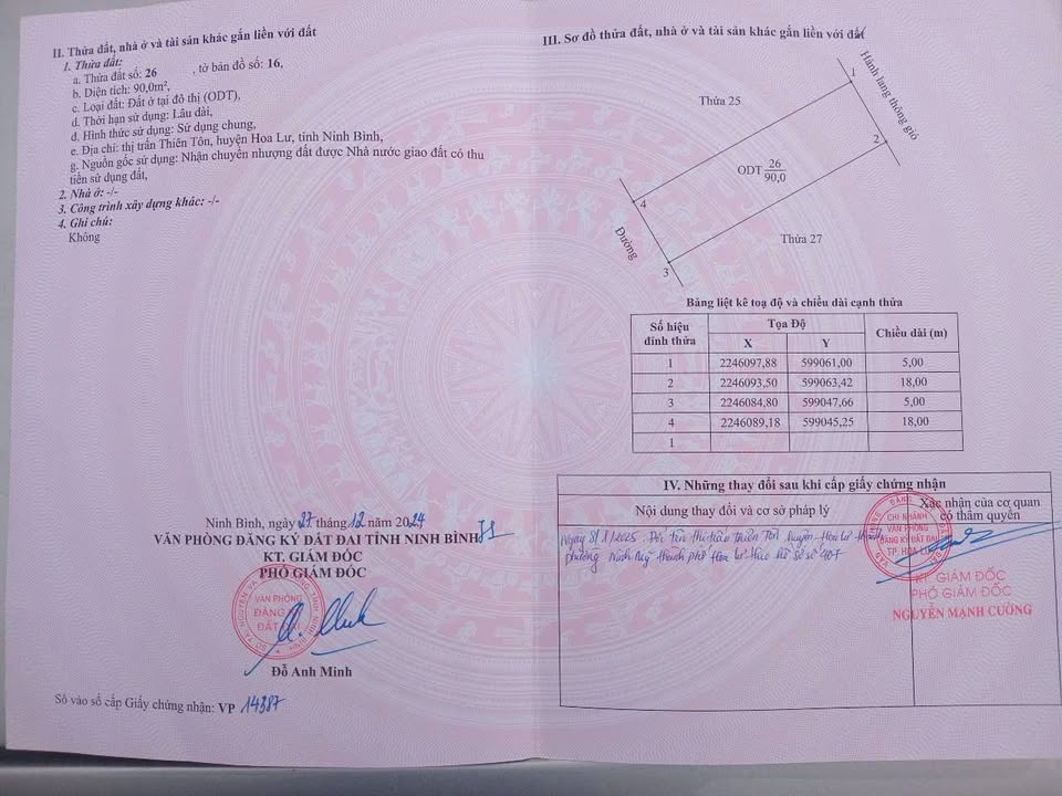 Lô đất Nhân Chính, Hoa Lư, Ninh Bình 90m² giá 3 tỷ - Đầu tư sinh lời hấp dẫn!