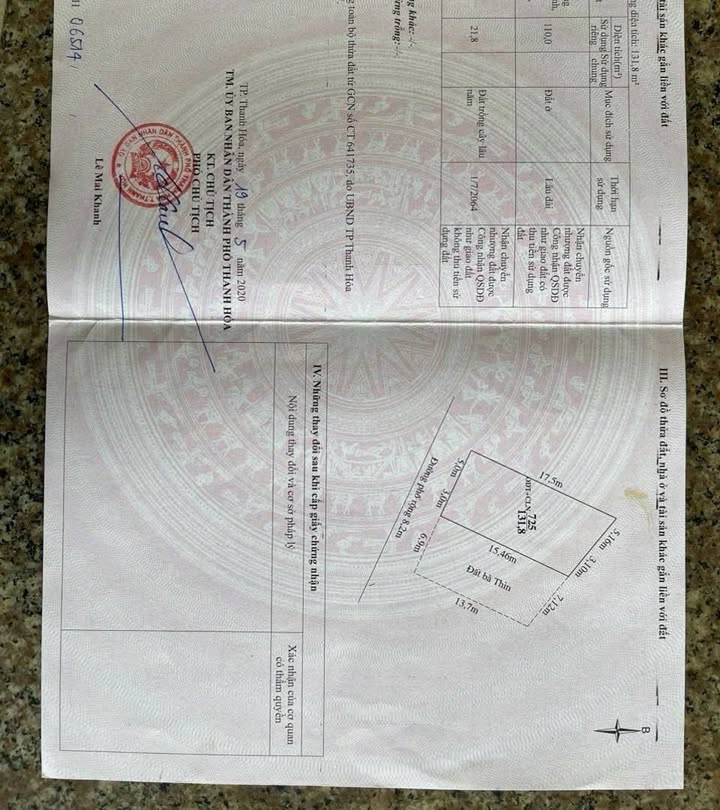 Đất nền phố Minh Trại, Quảng Thành, Thanh Hóa 131.8m² - Đầu tư sinh lời ngay!