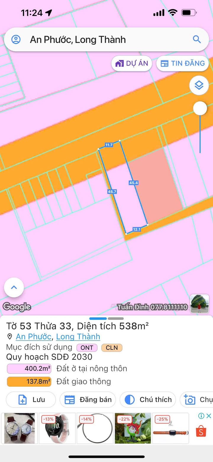 Đất nền mặt tiền HL21 Tam An 5347m² giá 10 tỷ - Đầu tư sinh lời ngay!