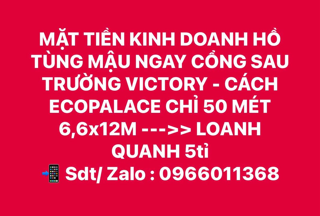 Mặt tiền kinh doanh Hồ Tùng Mậu Buôn Ma Thuột 79.2m² giá 5 tỷ - Đầu tư sinh lời ngay!