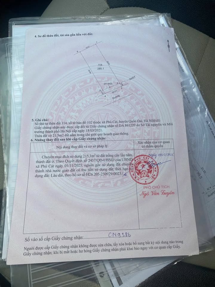 Đất nền thổ cư 141m² xã Phú Cát giá chỉ 3 tỷ - Cơ hội đầu tư sinh lời!