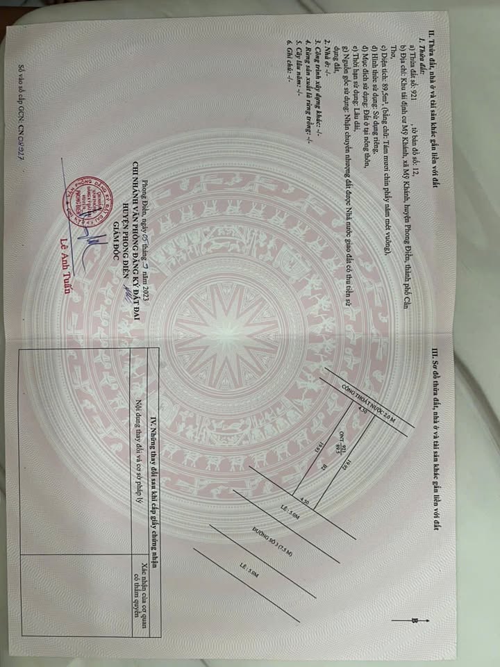 Đất nền Khu Tái định cư Mỹ Khánh, Cần Thơ 90m² giá 2 tỷ - Đầu tư sinh lời ngay!