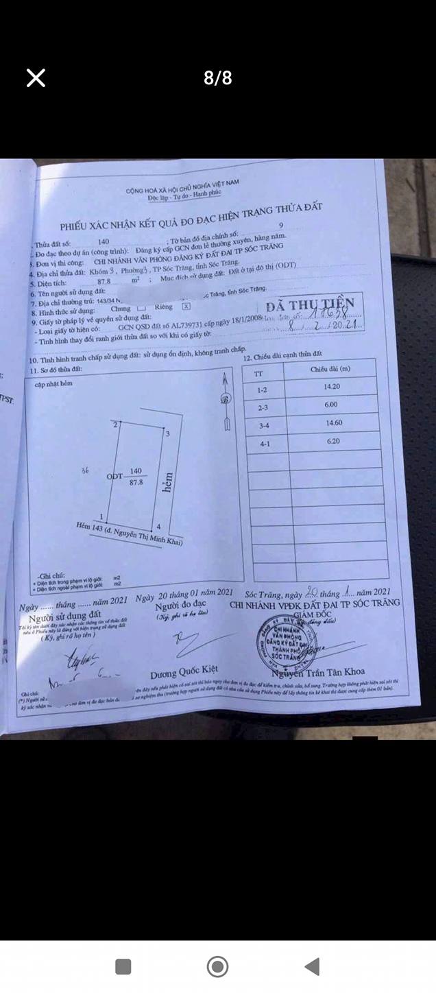 Nhà góc 2 mặt tiền Hẻm 143 Nguyễn Thị Minh Khai 90.52m² giá 1.3 tỷ - Kinh doanh thuận lợi!