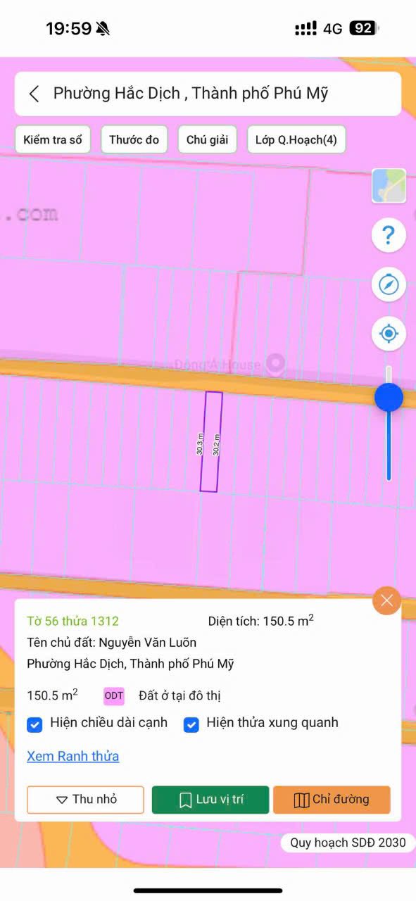 Đất thổ cư đường Thơ Lê, Phú Mỹ 150m² giá 1.45 tỷ - Cơ hội đầu tư tốt!