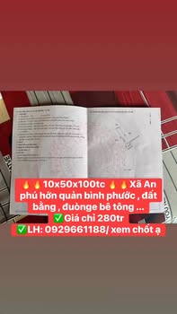 Đất nền 500m² tại An Phú, Hớn Quản, Bình Phước - Giá chỉ 280 triệu