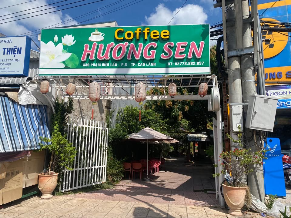 Quán cà phê Hương Sen cho thuê 1000m² tại Cao Lãnh - Không gian đẹp, thoáng mát!