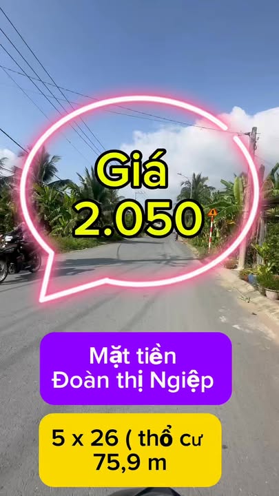 Đất mặt tiền Đoàn Thị Nghiệp, Trung An, 130m² giá 2.05 tỷ - Đầu tư sinh lời cao!