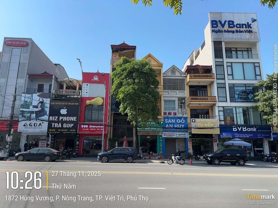 Nhà mặt phố Đại lộ Hùng Vương, Việt Trì 100m² - Kinh doanh đắc địa
