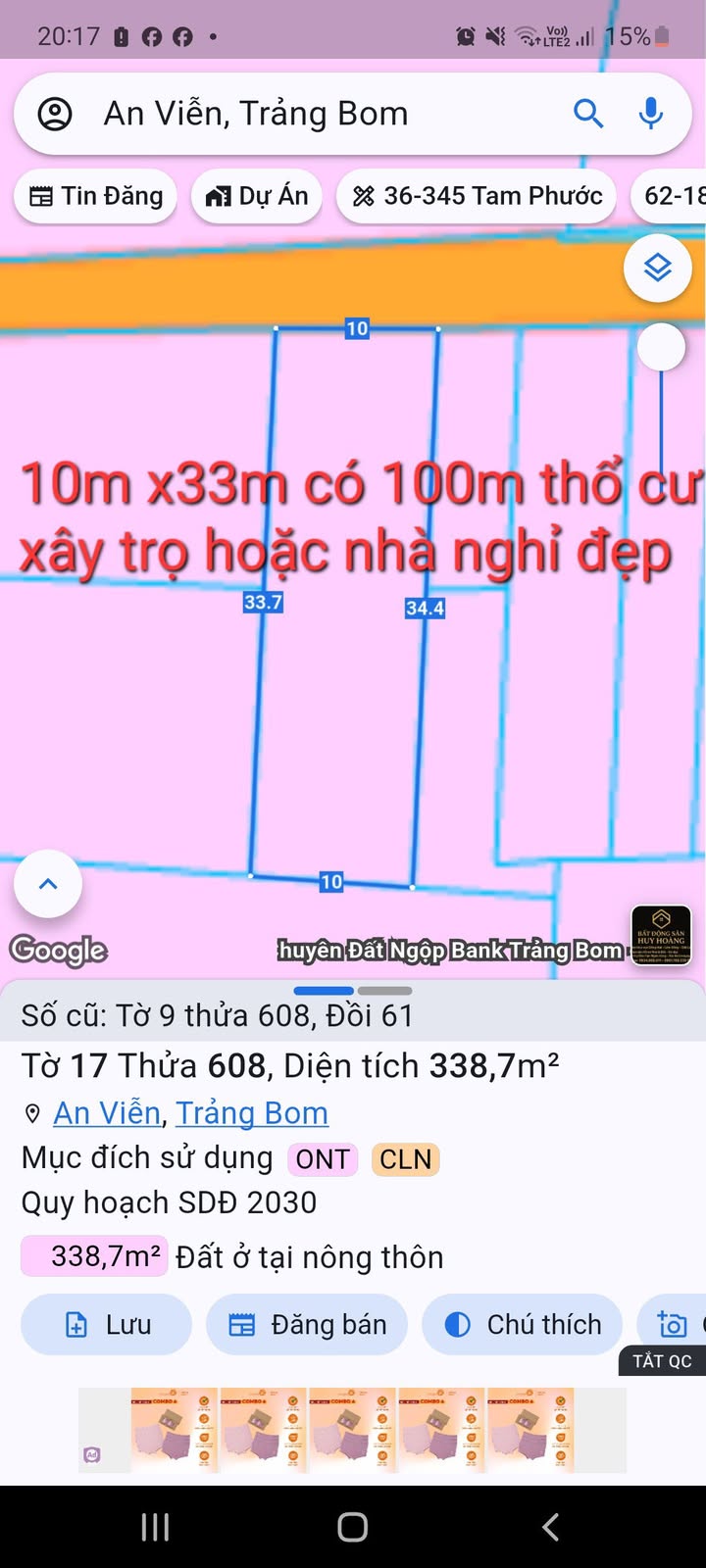 Đất nền KCN Bàu Xéo, Trảng Bom 330m², giá chỉ 1.7 tỷ - Cơ hội đầu tư tuyệt vời!