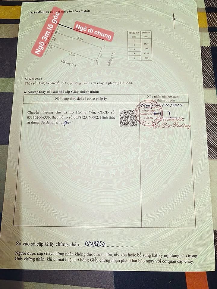 Bán lô đất Tràng Cát, Hải An 53m² giá 1.35 tỷ - Đầu tư sinh lời ngay!