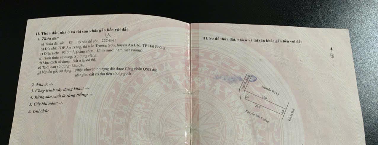 Đất nền Kiến An Hải Phòng 100m² giá 1.59 tỷ - Sổ đỏ chính chủ, vị trí đẹp!