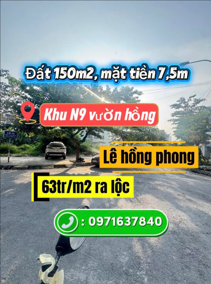 Đất nền Khu N9 Vườn Hồng, Hải Phòng 150m² giá 9.45 tỷ - Đầu tư sinh lời hấp dẫn!