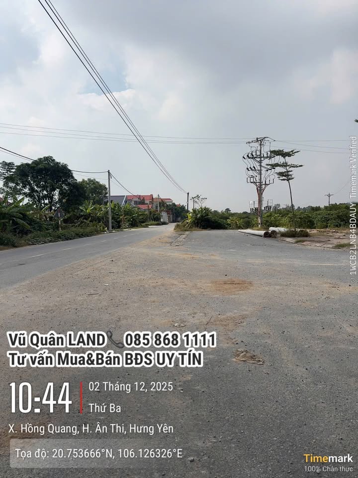 Đất đấu giá Tiền Phong Ân Thi 91m² giá 1.845 tỷ - Cơ hội đầu tư hấp dẫn!