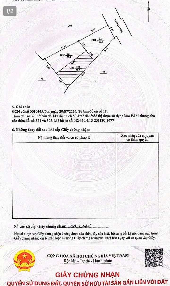 Đất Tân Hưng Hải Dương 58.5m² giá 1.65 tỷ - Sổ hồng chính chủ, hướng Đông Bắc