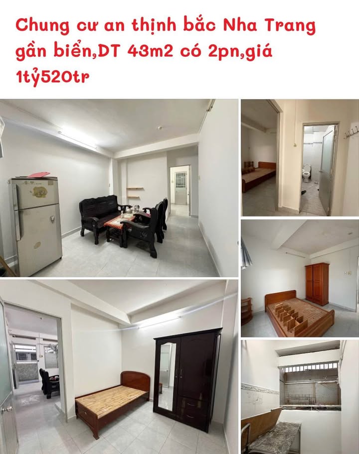 Căn hộ An Thịnh Bắc Nha Trang 43m² giá chỉ 1.52 tỷ - Gần biển lý tưởng!