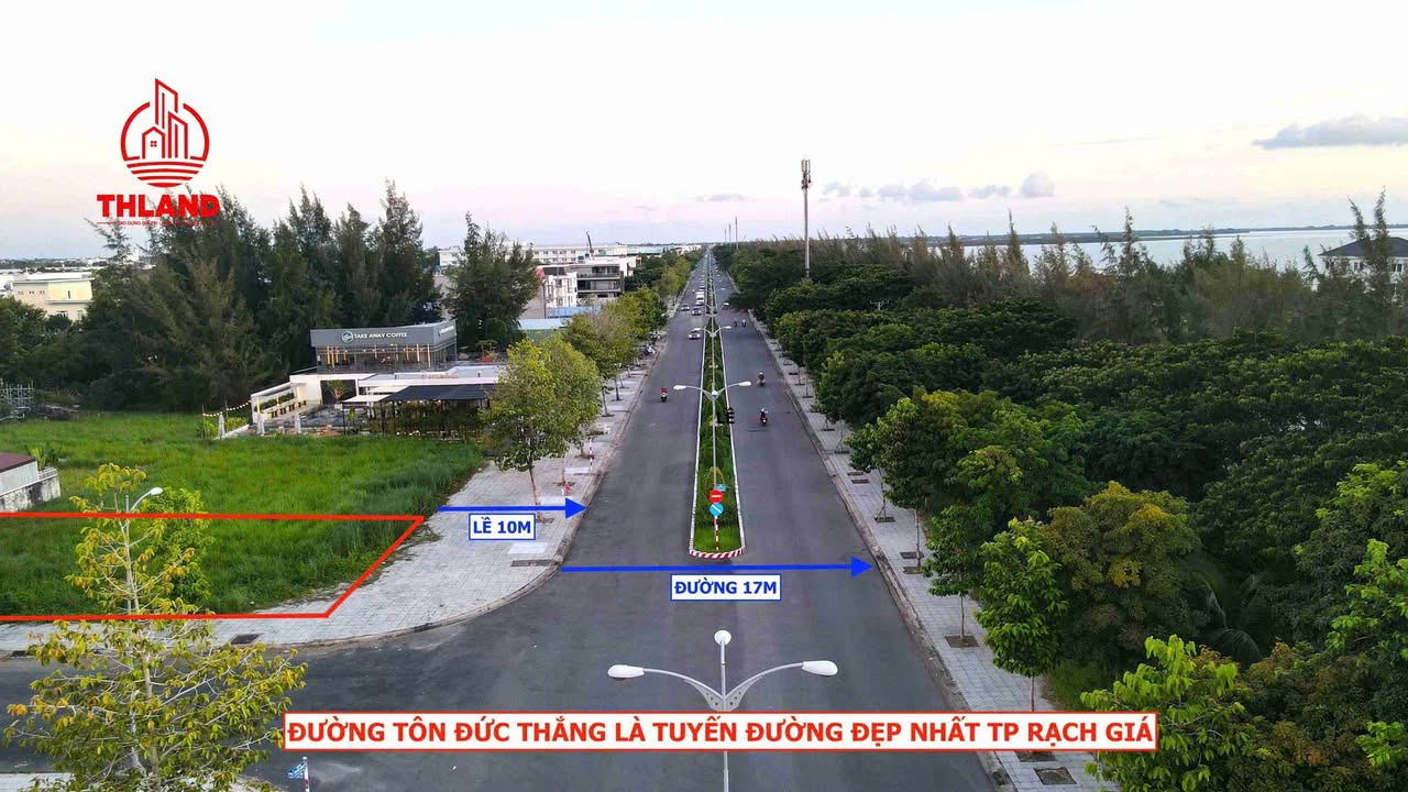 Đất góc 2 mặt tiền Tôn Đức Thắng, Rạch Giá 364m² - Đầu tư sinh lời, view công viên biển!
