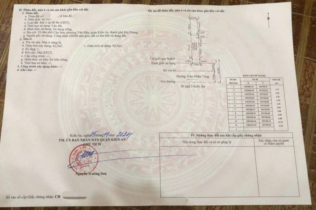 Nhà mặt đường Trần Nhân Tông, Kiến An, Hải Phòng 98.5m² giá 5.5 tỷ - Vị trí đắc địa kinh doanh!