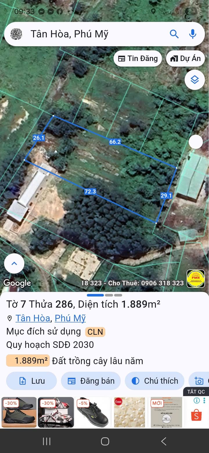 Đất trồng cây lâu năm 2000m² tại xã Tân Hòa, Phú Mỹ - Đầu tư sinh lời trước siêu cảng!