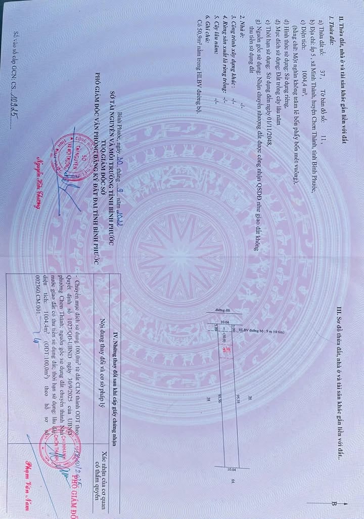 Đất thổ cư 10.000m² tại KCN Becamex, Minh Thành - Giá chỉ 700 triệu!