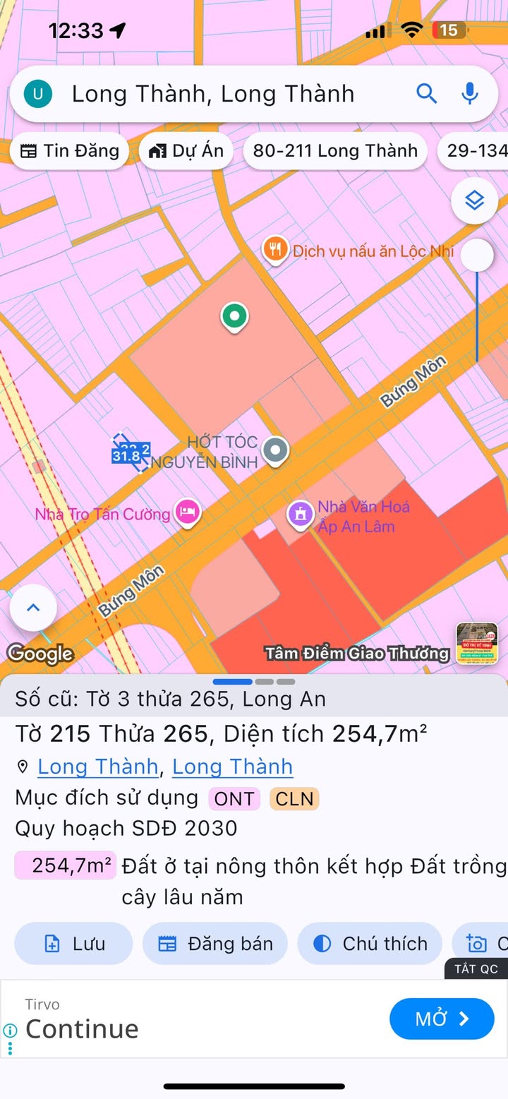 Lô đất Long Thành, Đồng Nai 254m² giá 3 tỷ - Sổ đỏ chính chủ!