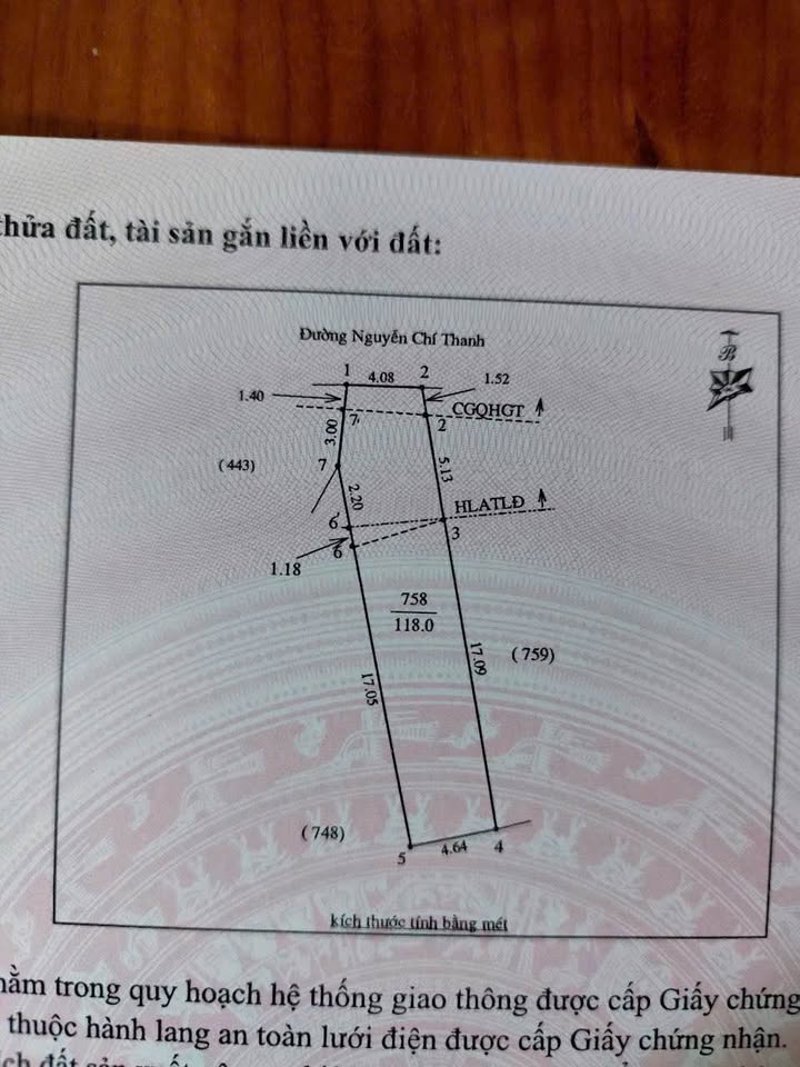 Đất mặt đường Nguyễn Chí Thanh, phường Vinh Hưng, 118m² giá 3.8 tỷ - Đầu tư sinh lời ngay!