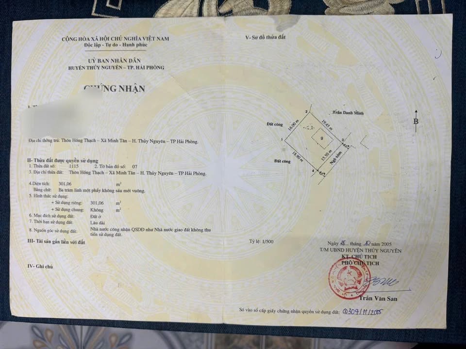 Đất nền Bạch Đằng, Thủy Nguyên 300m² giá 3.2 tỷ - Đầu tư sinh lời lý tưởng!