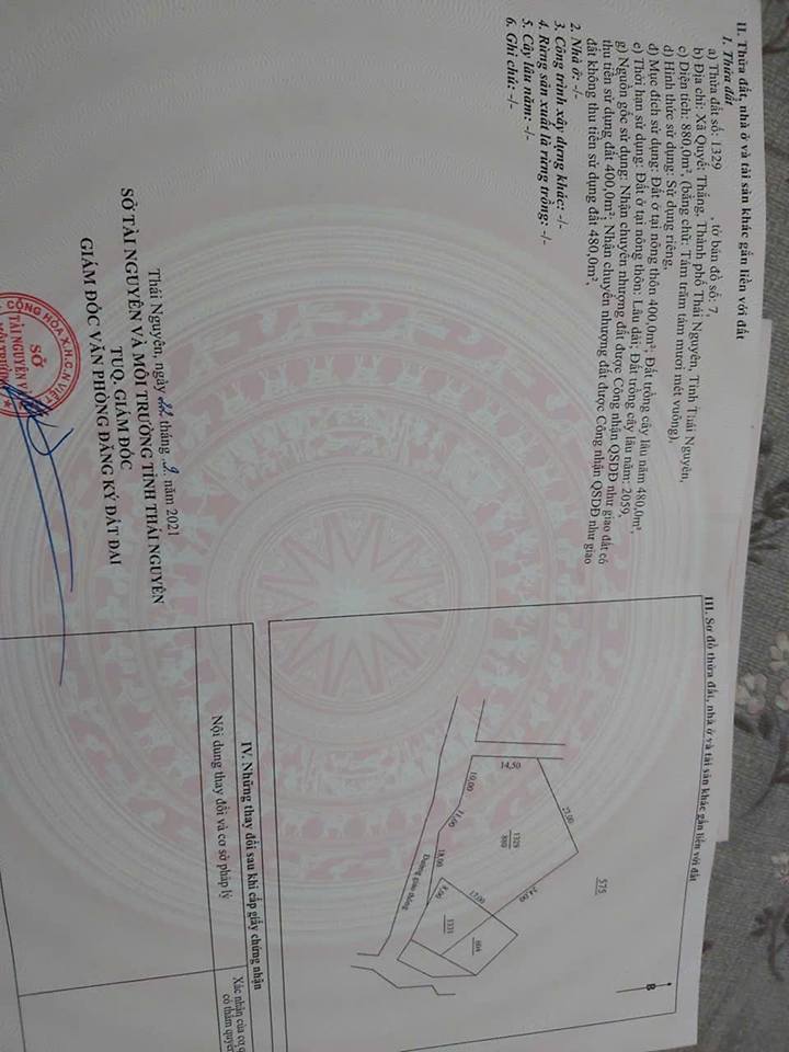 Đất nền và nhà ở Thái Nguyên 1900m² giá chỉ 5 tỷ - Cơ hội đầu tư tuyệt vời!