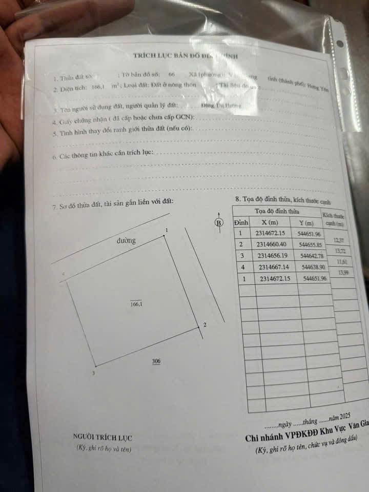 Bán đất thổ cư Thôn Đan Kim, xã Liên Nghĩa, huyện Văn Giang, Hưng Yên 166,1m² - Đất vuông vắn, vị trí đắc địa!