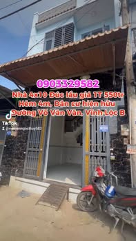 Nhà riêng Tân Vĩnh Lộc 40m² giá thỏa thuận - Hẻm đẹp, dân cư đông đúc!