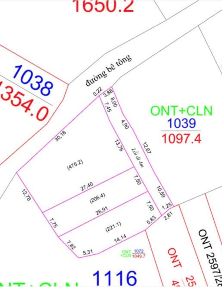 Đất thổ cư Đô Lương 221m² giá chỉ 5xx triệu - Cơ hội đầu tư tuyệt vời!