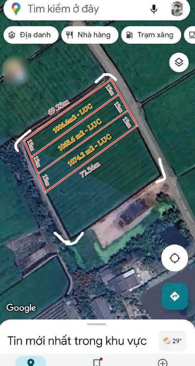 Đất nền 1000m² tại Thủ Thừa - Giá chỉ 890 triệu - Cơ hội đầu tư tuyệt vời!