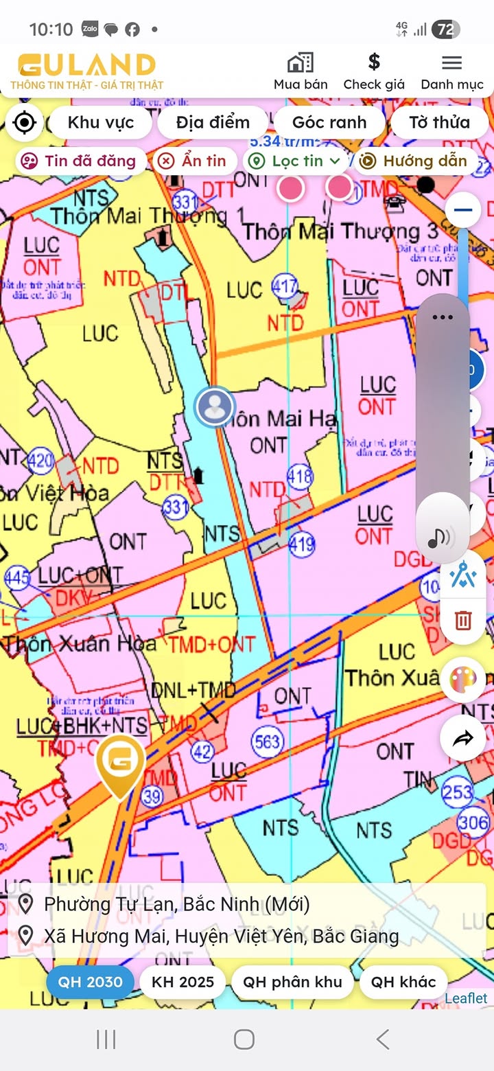 Đất thổ cư 400m² tại TDP Mai Hạ, Tự Lạn, Việt Yên - Giá cả thương lượng hấp dẫn!