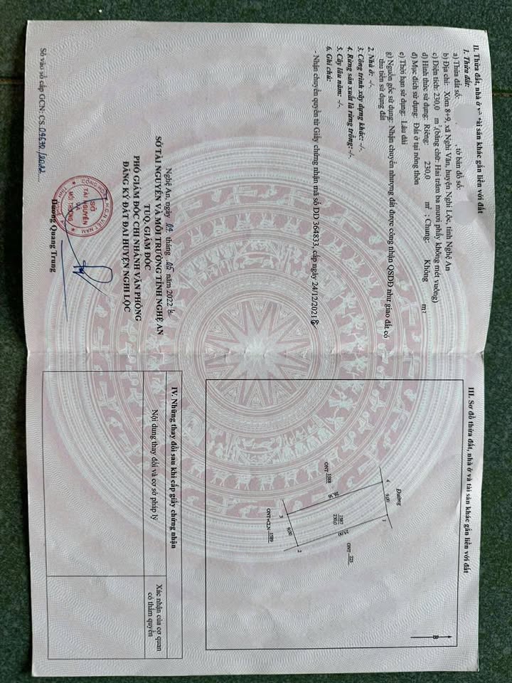 Đất thổ cư khu phố 7, Nghi Văn 230m² giá 1.2 tỷ - Cơ hội đầu tư tuyệt vời!