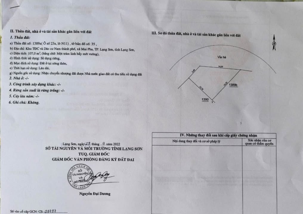 Đất nền Lạng Sơn 302m² giá 77.33 tỷ - Vị trí đắc địa, sổ hồng chính chủ!