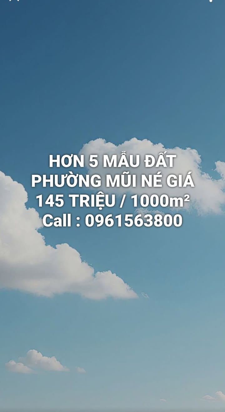 Đất nền Mũi Né, Phan Thiết 50.000m² - Sổ hồng chính chủ, giá chỉ 725 triệu