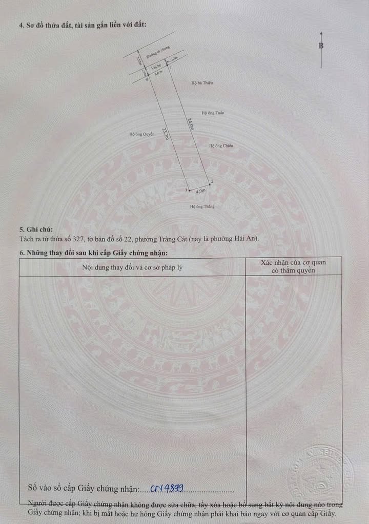 Đất nền đường Cát Vũ, Hải Phòng 93.9m² giá 2.799 tỷ - Đầu tư lý tưởng!