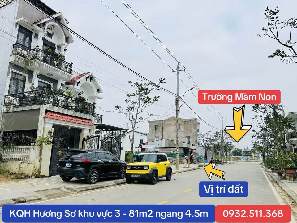 Đất nền Hương Sơ Phú Xuân 81m² giá 1 tỷ - Sổ hồng chính chủ, hướng Đông