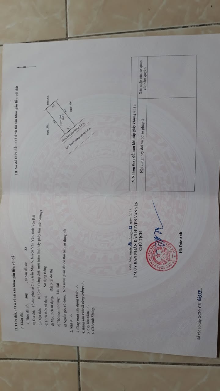 Đất thổ cư Mậu A 107,2m² giá 1,5 tỷ - Đầu tư an tâm, vị trí đẹp!