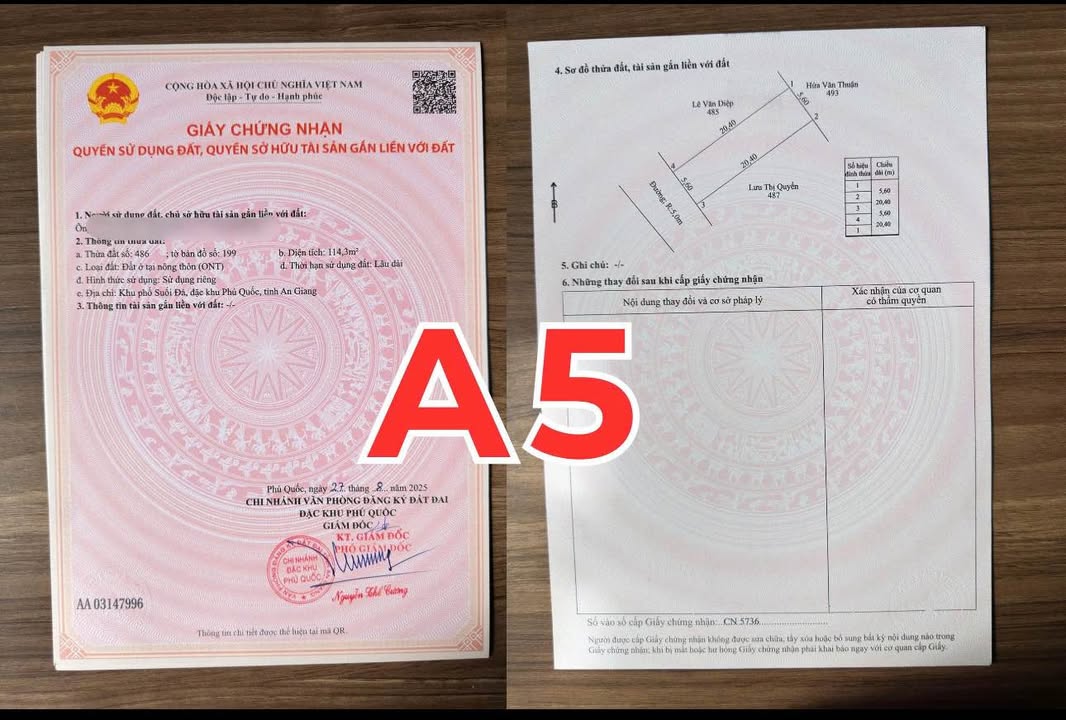 Đất thổ cư Phú Quốc 114m² giá siêu rẻ - Đầu tư sinh lời ngay!