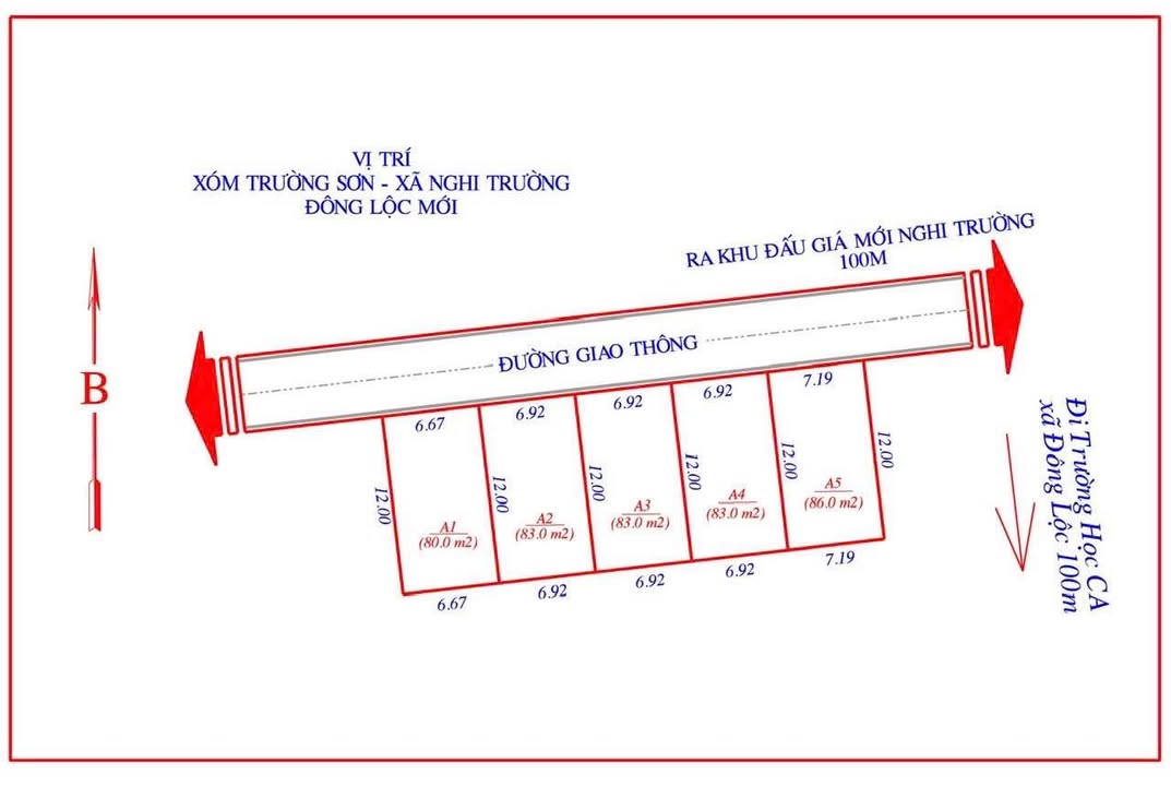Đất nền Nghi Trường 83m² giá 1 tỷ - Vị trí đắc địa, đầu tư sinh lời!
