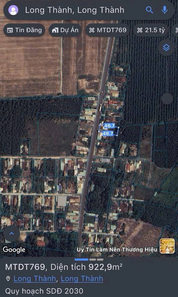 Đất thổ cư mặt tiền ĐT769 phường Bình Sơn 8994m² giá 13.2 tỷ - Cơ hội đầu tư hấp dẫn!