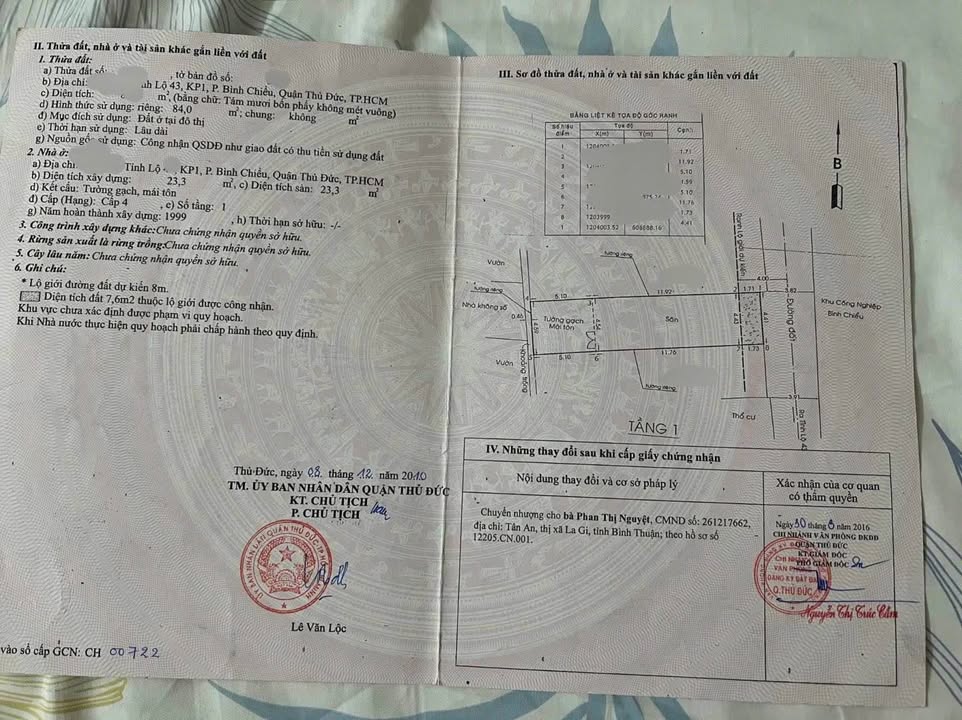 Nhà cấp 4 Tỉnh Lộ 43, Bình Chiểu 84m² giá 4.2 tỷ - Chủ gấp bán!