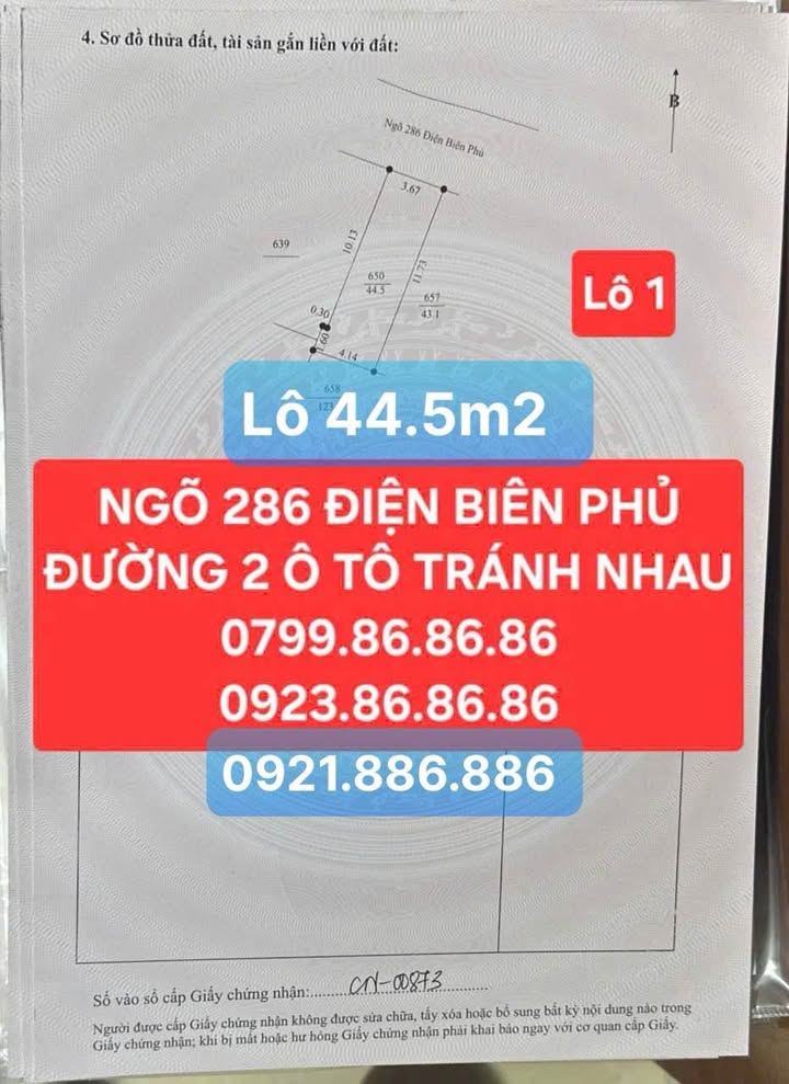 Đất nền trung tâm Hải Dương 44m² giá từ 1 tỷ - Đầu tư sinh lời ngay!