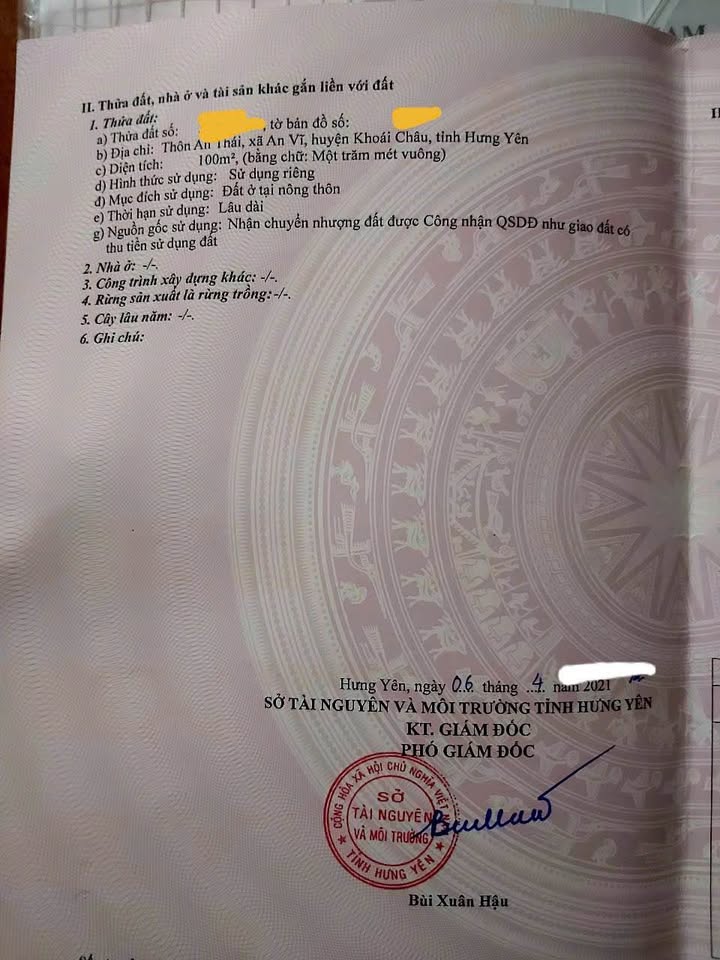 Đất nền An Vĩ Khoái Châu 100m² giá chỉ 2xx triệu - Cơ hội đầu tư sinh lời!