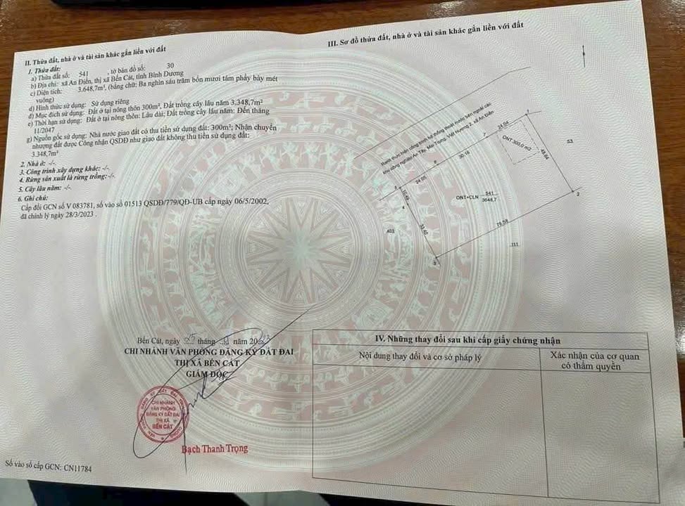 Đất nền An Điền Bến Cát 3648m² giá 7.2 tỷ - Đầu tư tuyệt vời cho Tết!